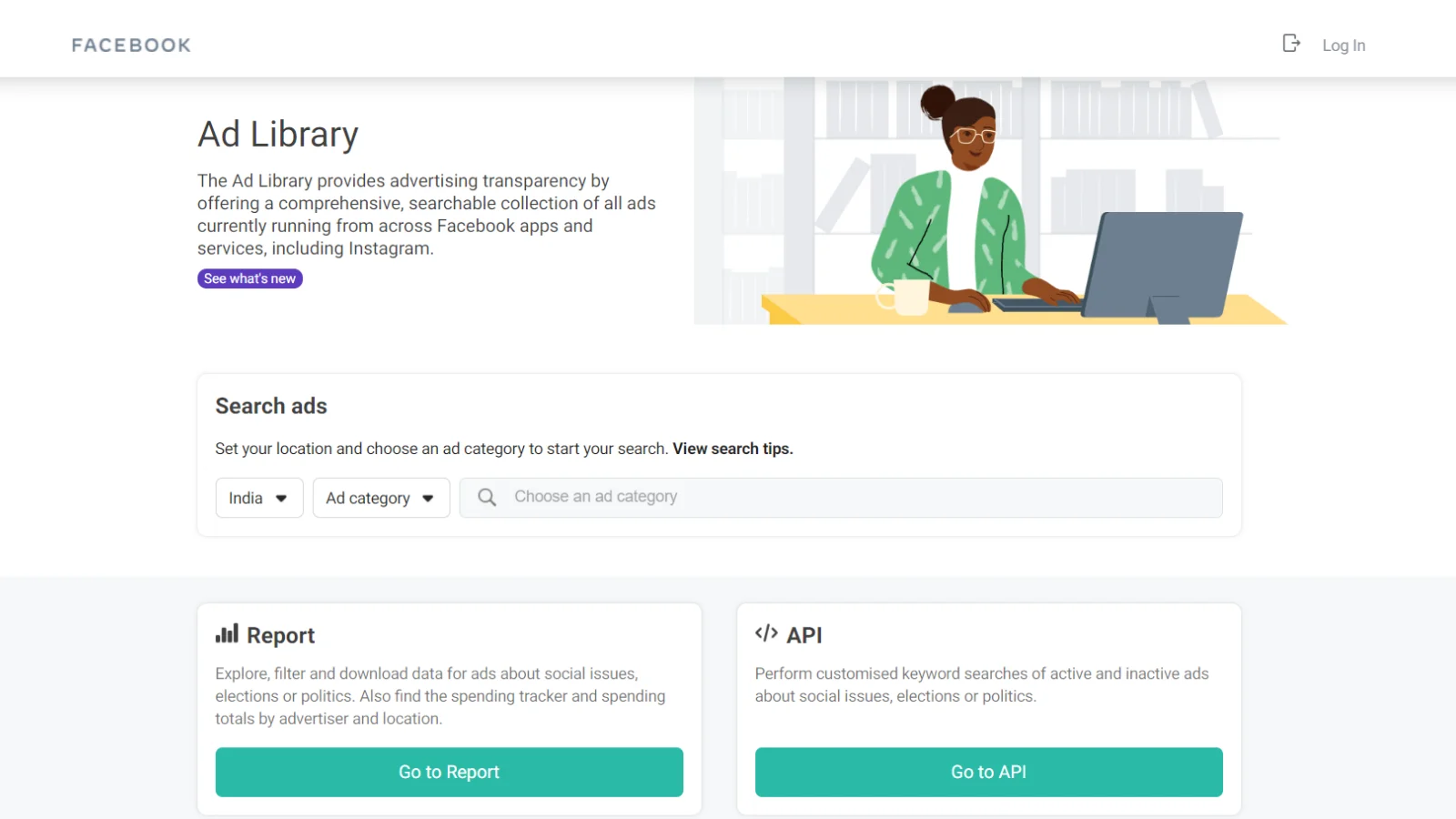 Facebook ads library